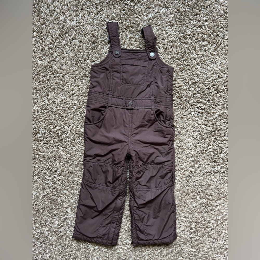 Chocolate Brown Gap Snow Bib outfit for Toddler